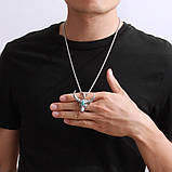 Підвіска "Бик" Type B2 з ланцюжком 60 см. срібляста, фото 10