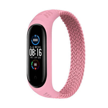 Ремешок Nylon BeCover Elastic Style для Xiaomi Mi Band 5 6 Size L Pink (706163), фото 2