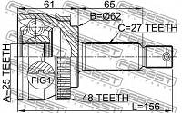 ШРУС зі змазкою в комплекті FEBEST 1210TUCA48 ,HYUNDAI SONATA V (NF), HYUNDAI SONATA V (NF), HYUNDAI SONATA V