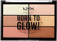 Палетка хайлайтеров - NYX Professional Makeup Professional Born to Glow Highlighting Palette (432685-2)