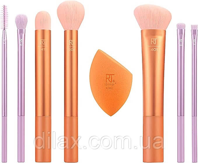 Набір пензлів і спонж для макіяжу — Real Techniques Level Up Brush + Sponge Kit (1180877-2)