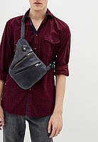 Мужская кожаная сумка-слинг RK-6402-3md Темно-синяя бренд TARWA 23 × 21 × 4 z13-2024