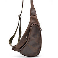 Кожаный рюкзак на одно плечо из лошадиной кожи Tarwa RC-3026-3md Коричневый z13-2024