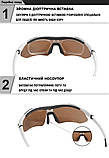 Захисні тактичні сонцезахисні окуляри з поляризацією Oakley білі 5 лінз One siz+.solve, фото 6