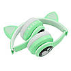 Бездротові навушники з котячими вушками та RGB підсвічуванням Cat VZV 23M. Колір: зелений, фото 10