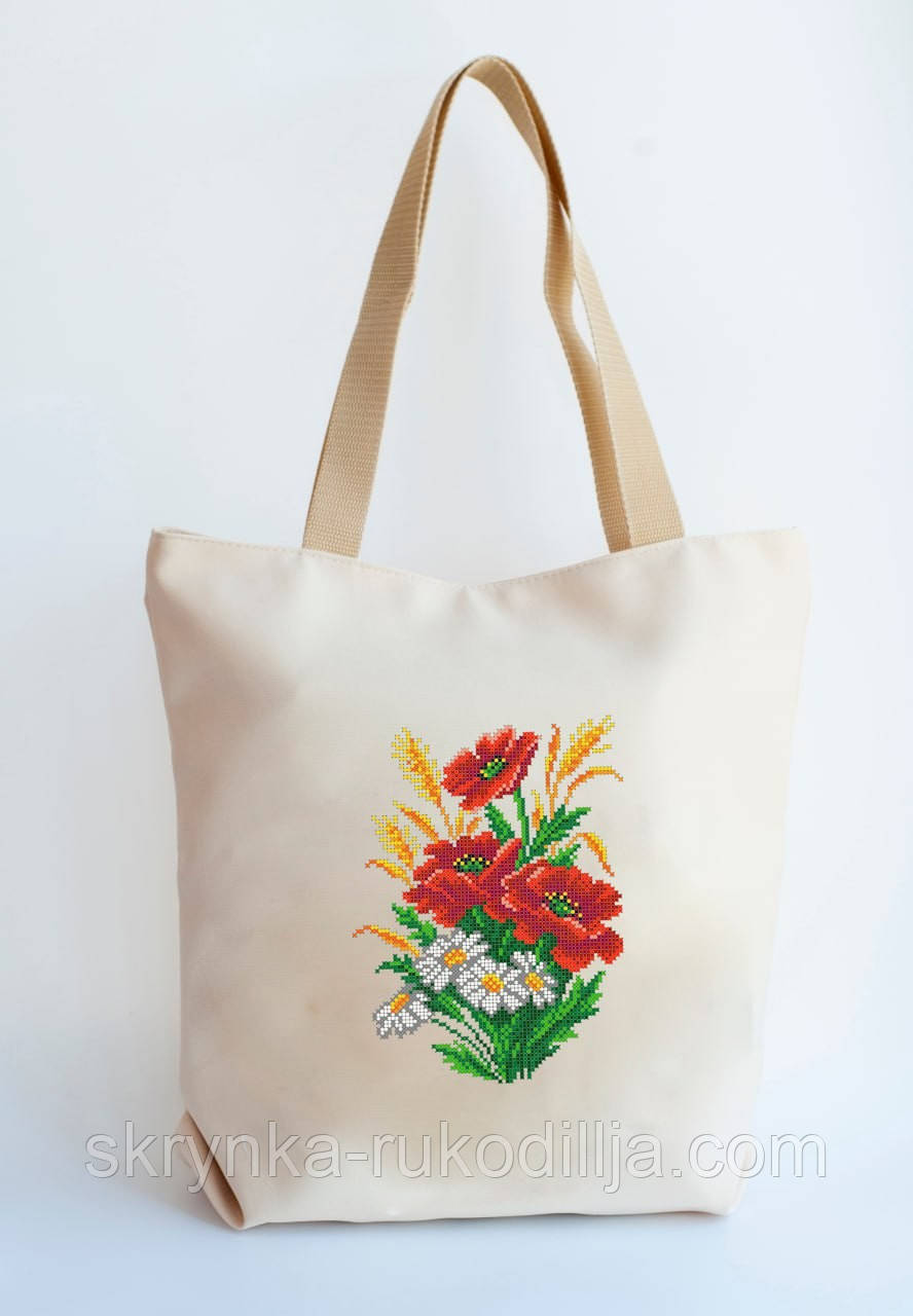 Пошита сумка для вишивки Польовий букет 034-АРТ