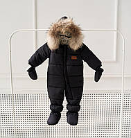 Детский зимний термокомбинезон "Северленд" рост 74 см Kid's Fantasy Черный