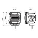 Додаткова світлодіодна LED фара CYCLONE WL-G7 MINI 20W PREMIUM DRIVING, фото 5