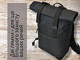 Рюкзак ролтоп ВОДОНЕПРОНИКНИЙ під ноутбук чоловічий/жіночий туристичний міський вентилююча спинка та лямки, фото 4