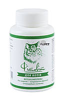Фитокомплекс для кошек Фитовит 100 таблеток 72 г для кожи и шерсти + для мочевыделительной системы