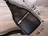 Чоловіча / жіноча шкіряна плечева сумка слінг месенджер кобура кросбоді НАТУРАЛЬНА ШКІРА, фото 2