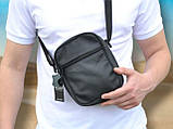 Шкіряна чоловіча/жіноча сумка з натуральної шкіри через плече месенджер слінг кросбоді барсетка, фото 7