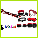 Набір для БДСМ, фетиш комплект із 7 речей для БДСМ, інтимні іграшки для садо-мазо ігор, фото 2