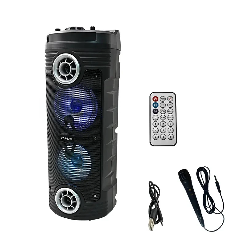 Музичний акустичний Bluetooth колонка ZQS-6208 (Чорний)