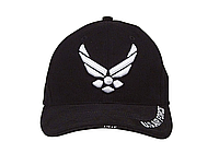 Бейсболка мужская черная с логотипом ВВС Авиация лицензионная Rotcho USA