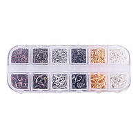 Набір фурнітури Finding Органайзер карабіни 12 мм кільця 5 мм Різні кольори