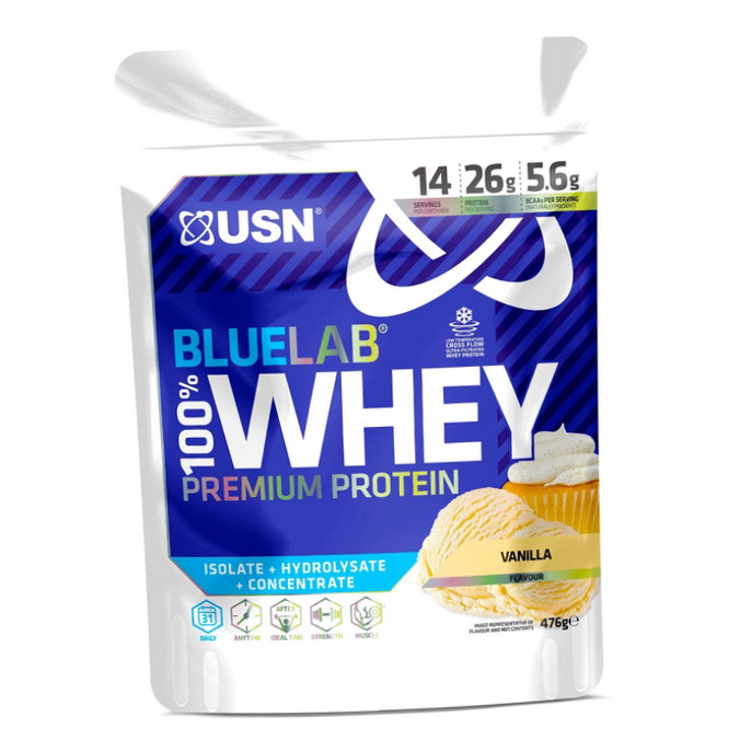 Протеїн сиворотковий USN Blue Lab 100% Whey Premium Protein 476г Англія, фото 1