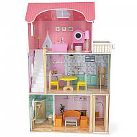 Большой деревянный кукольный домик Viga Toys 44570