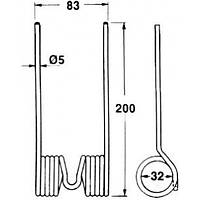 Палець / Граблина 585136M1 прес-підбирача Massey Ferguson 585136M1 manufacturer