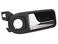 Ручка двери салона левая внутренняя Seat Arosa 97-05 черная хромированная (6X0837113D)