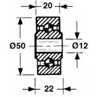 Ролик/підшипник поршня 0924.50.28 на Welger AP 41 58.118.01, 0924.50.28.00, 1110.17.04.09, 0924502800,