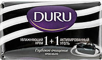 Крем-мыло "Увлажняющий крем и активированный уголь" - Duru 1+1 Soft Sensations 80g