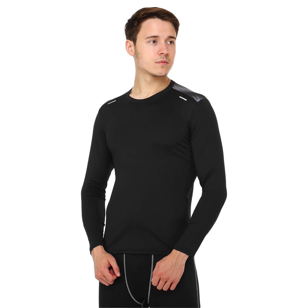 Спортивна футболка чоловіча Zelart Lidong 518 розмір L (170-175 см) Black-White