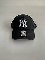 Бейболка 47 brand NEW YORK YANKEES з білим логотипом one size чорна (9347)