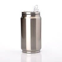 Термос банка Cola металева для сублімації 250 мл срібляста