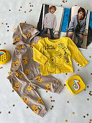 Костюм для хлопчика 3-а "Winnie the Pooh" Бежевий 05618 Kids Wear, Бежевый, Для мальчиков, Весна Осень, 68 80