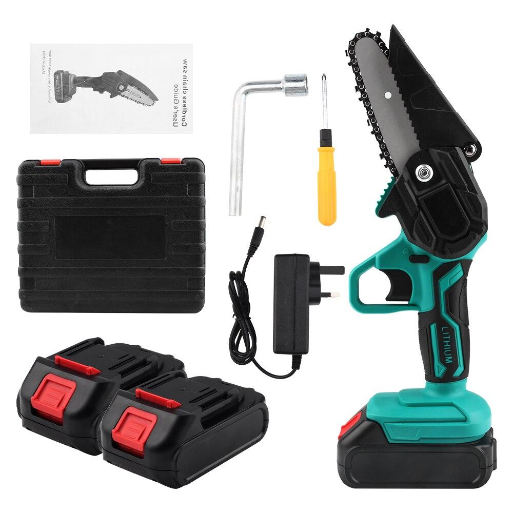 Акумуляторна ланцюгова мініпила гілкоріз для обрізання дерев Mini Electric Chainsaw Комплект