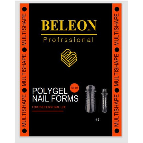 Верхні форми BELEON для нарощування нігтів No3 Multishape 120 шт