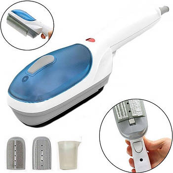 Ручний відпарювач для одягу 100мл, 770Вт, Steam Brusher + 2 насадки / Парова праска-щітка для одягу