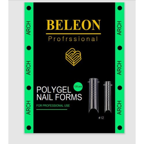 Верхні форми BELEON для нарощування нігтів No12 Arch 120 шт