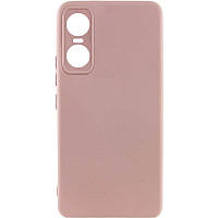 Чехол Silicone Cover Lakshmi Full Camera (A) для Tecno Pop 6 Pro | Микрофибра Розовый / Pink Sand