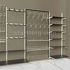 Сітка торгова металева ITAN H/L 1000х750мм, дріт d(3.0мм), комірка 50/50, чорна. Для навісного обладнання та  інтер'єру, фото 8