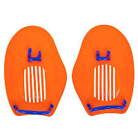 Лопатки для плавания гребные Zelart Sparko Fit H01 размер M Orange-Blue