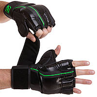 Перчатки для смешанных единоборств MMA Zelart Heroe 3089 размер S Black-Green