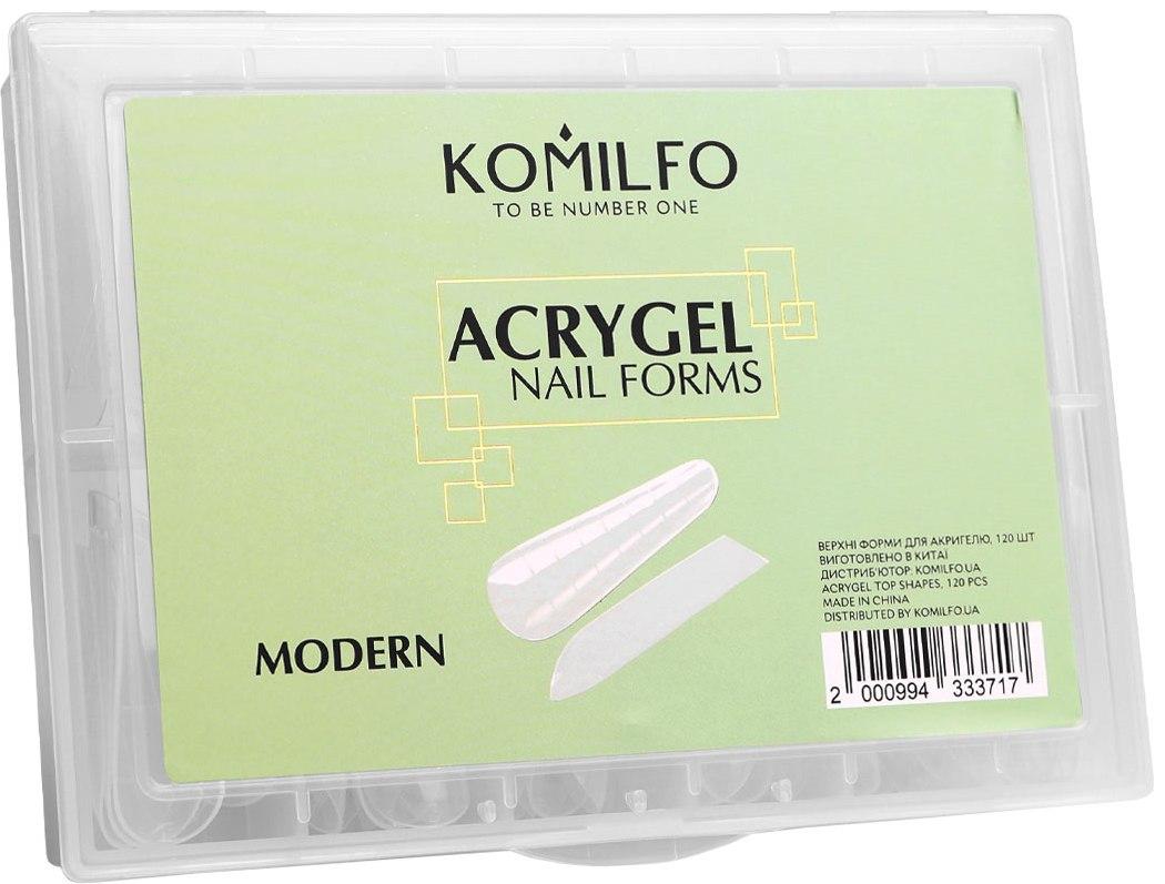 Верхні форми сучасний модерн Komilfo Acry Gel Top Nail Forms Modern 120шт