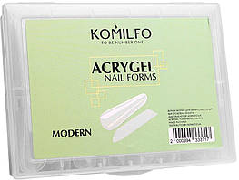 Верхні форми сучасний модерн Komilfo Acry Gel Top Nail Forms Modern 120шт