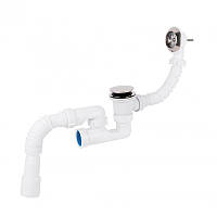 Сифон для ванни Lidz автоматичний клік-клак з ревізією й переливом вихід 40/50 мм LW04 60 03 V002 01