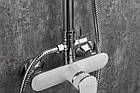 Душова система з тропічним душем і змішувачем F2449-20 колір білий хром, фото 5