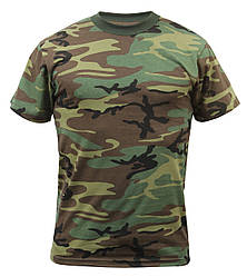 Футболка чоловіча камуфляж вудланд woodland, великий розмір ROTCHO USA