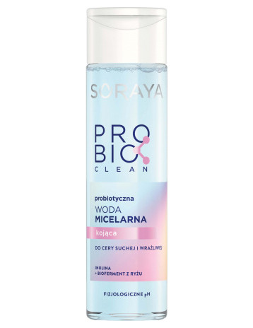 Міцелярна рідина заспокійлива для чутливої і сухої шкіри Soraya Probio Clean