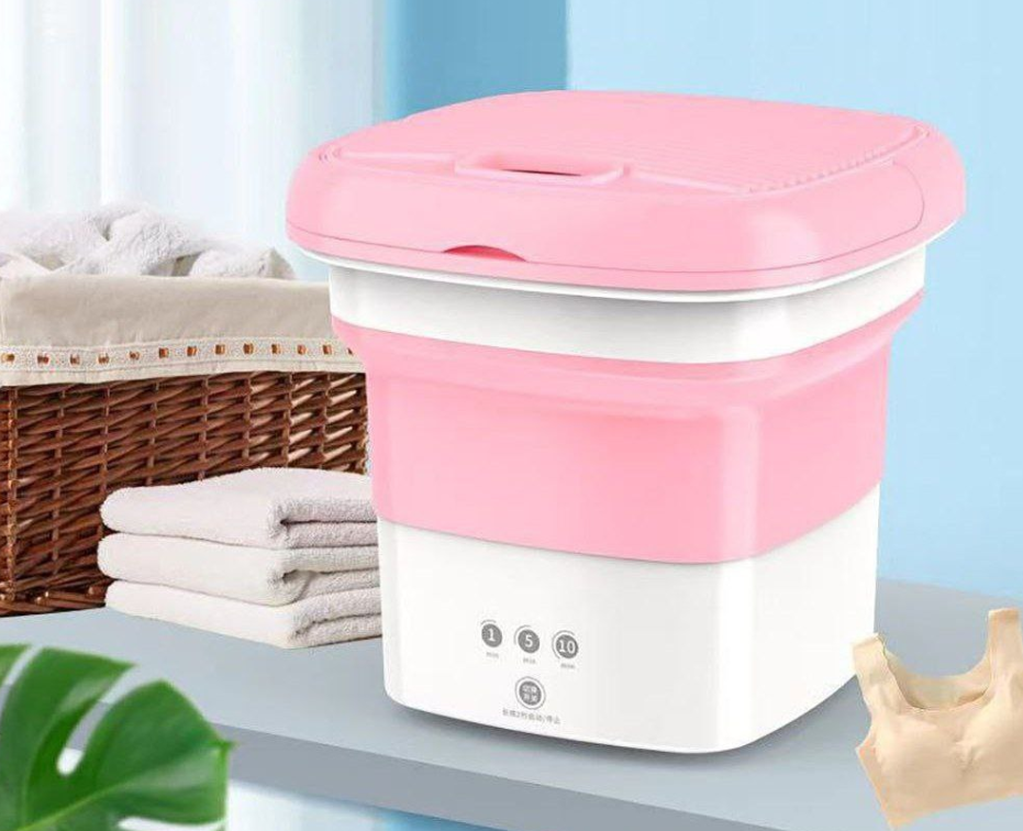ОПТОМ Складна пральна машина 10W Blue / Pink Портативна міні-пральна машинка