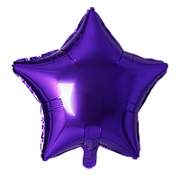 Фольгована кулька зірка фіолетовий 10" Китай