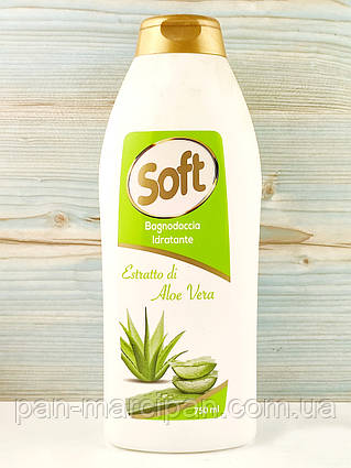 Гель для душу з екстрактом алое вера Soft Estratto di Aloe Vera 750 мл (Італія)