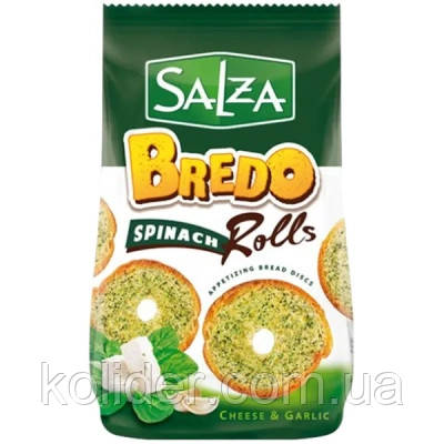 Сухарики Salza Bredo rolls із сиром, шпинатом і часником 70 г (1110346)