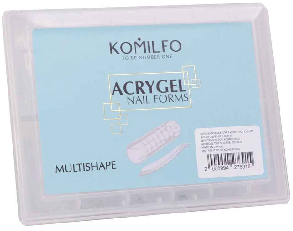 Верхні форми універсальні Komilfo MULTISHAPE Acry Gel Top Nail Forms 120шт