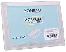 Верхні форми універсальні Komilfo MULTISHAPE Acry Gel Top Nail Forms 120шт
